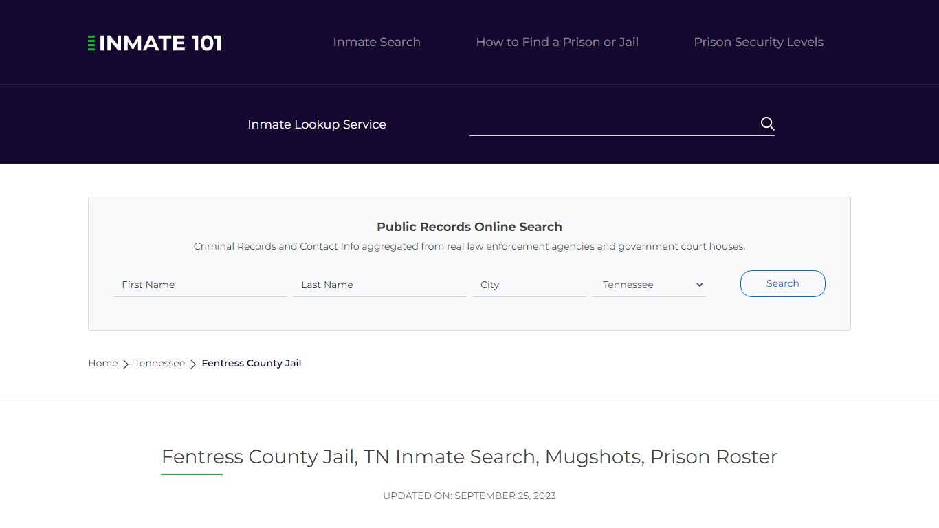 Fentress County Jail, TN Inmate Search, Mugshots, Prison Roster