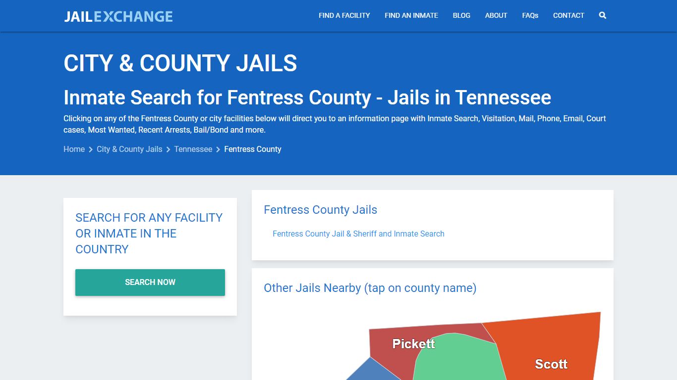 Inmate Search for Fentress County | Jails in Tennessee - Jail Exchange